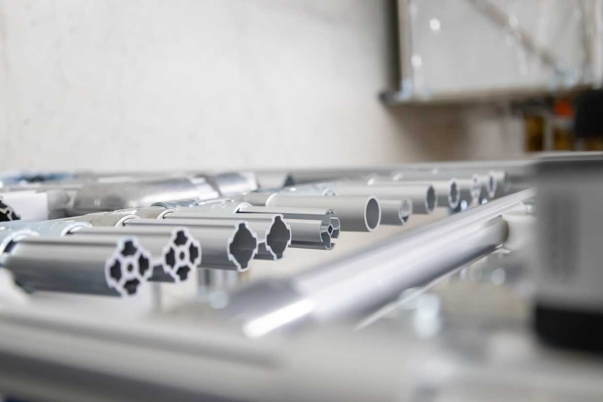 Rohrstecksystem Aluminium für Lean Production